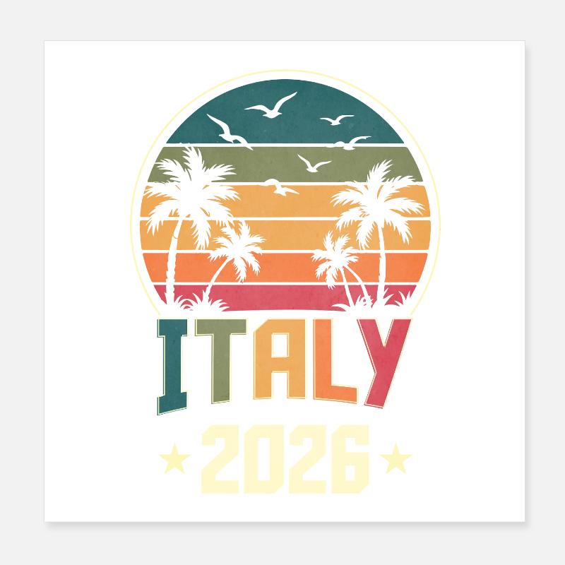 Italie 2026 Poster 20 x 20 cm