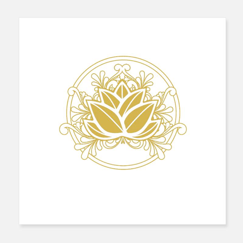 Méditation zen Bouddhisme Bouddhiste Bouddhiste Chakra Poster 20 x 20 cm