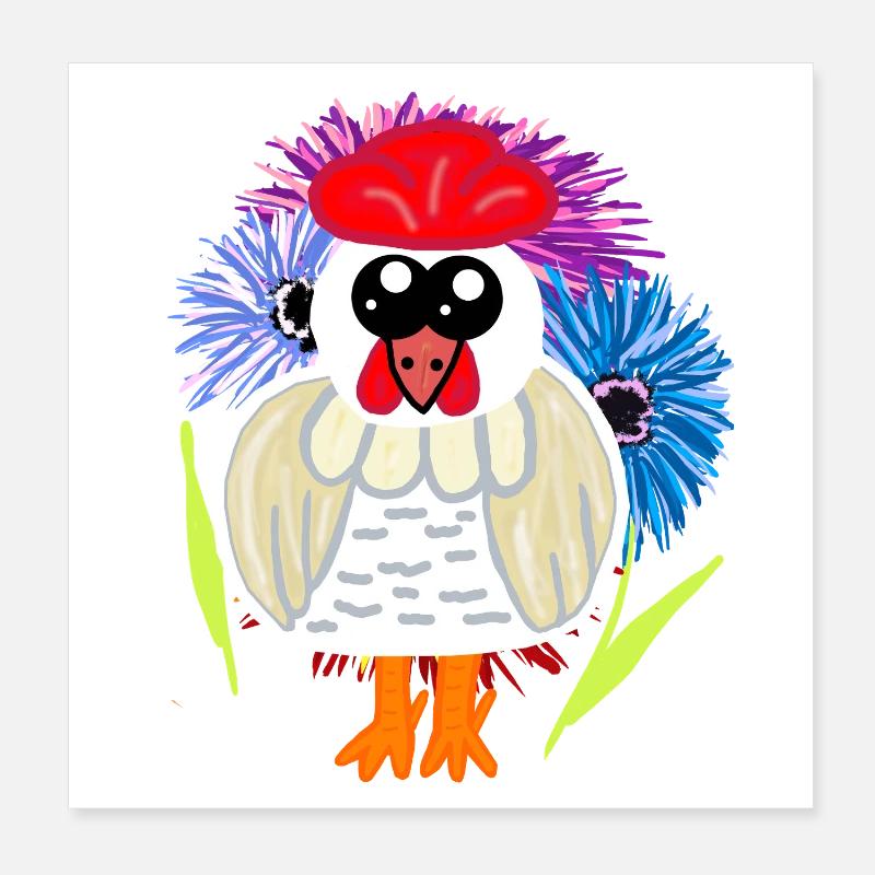 Geburtstag Muttertag Huhn Henne Hühner Poster 20x20 cm