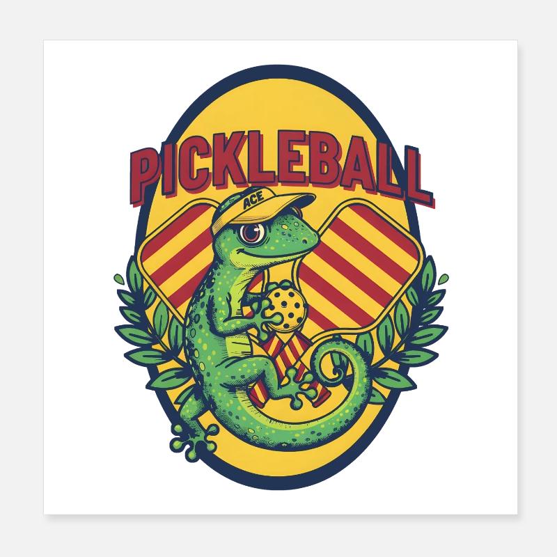 Pickleball Funny Player Ace Pickle Ball Paddles Poster 8" x 8" (20x20 cm)