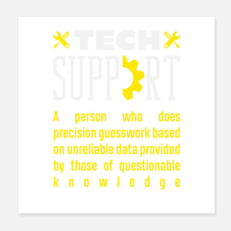 Tech Support Definition Präzisions Raterei Poster 20x20 cm