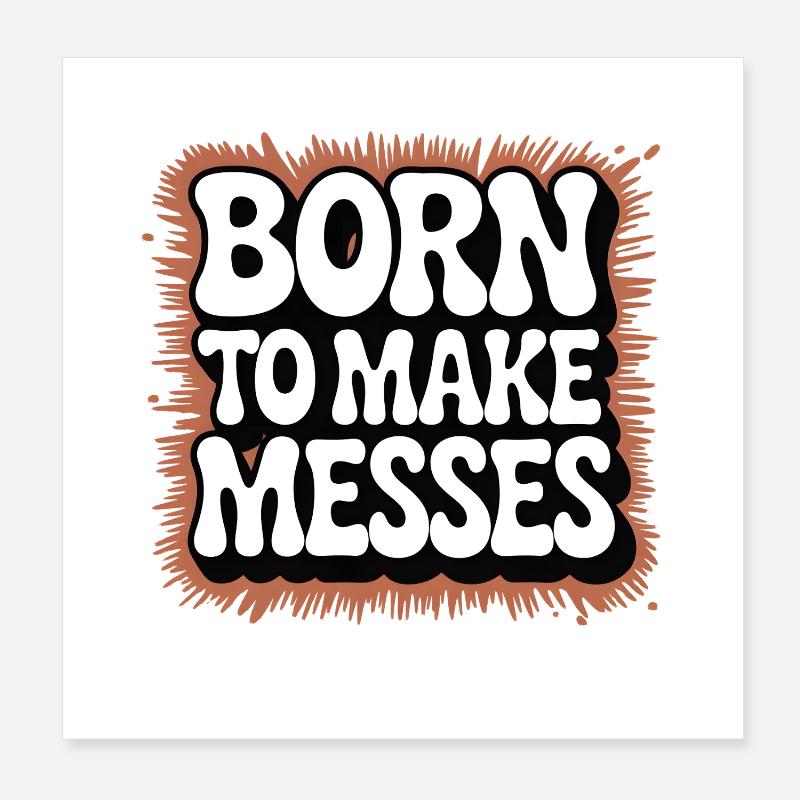 Born for Chaos | Pottery Ceramics Poster 8" x 8" (20x20 cm)