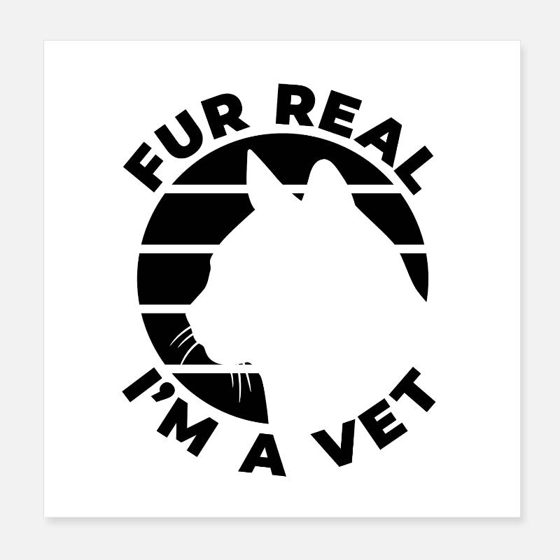 Veterinary joke Poster 8" x 8" (20x20 cm)