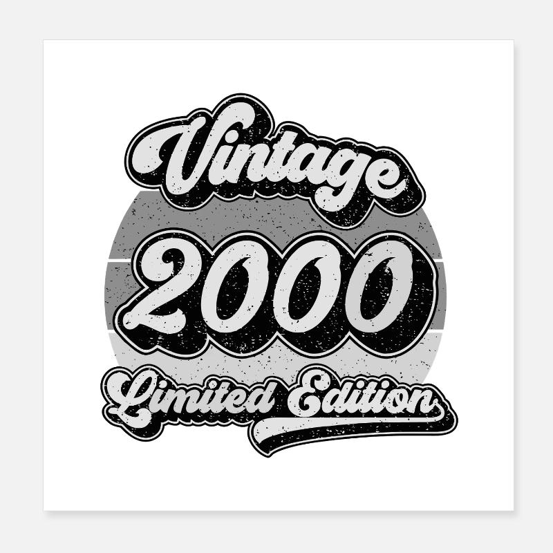 Vintage 2000 Limited Edition Poster 20x20 cm
