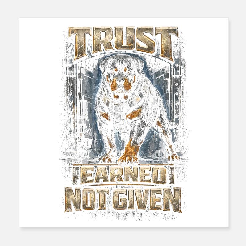 Chien Rottweiler Poster 20 x 20 cm