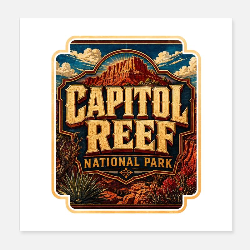Parc national de Capitol Reef Poster 20 x 20 cm