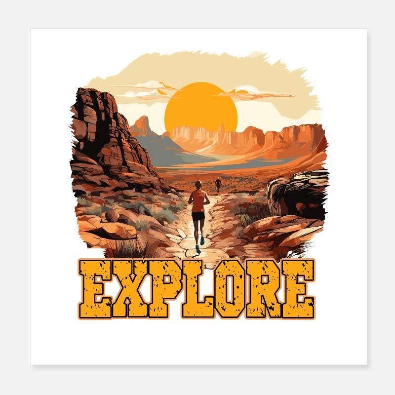  Erkunde Die Weiten Der Wüste Mit Sonnenaufgang Im Poster 20x20 cm