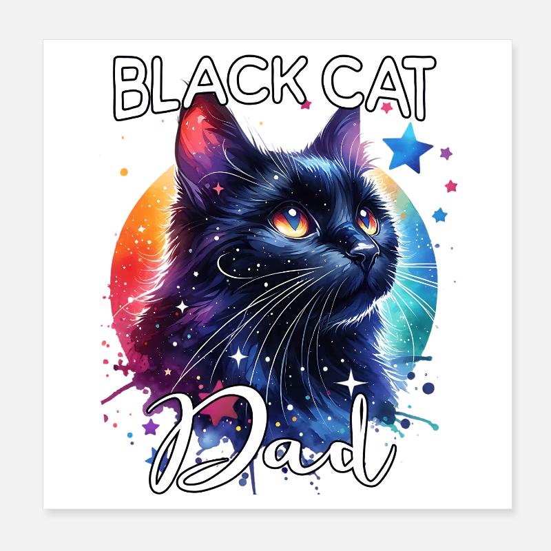 Papa Chat Noir Poster 20 x 20 cm