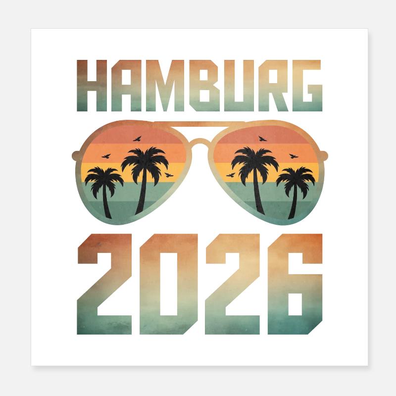 Hambourg 2026 Poster 20 x 20 cm