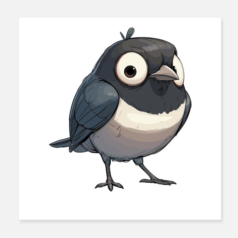 Pies Magpie Poster 20 x 20 cm