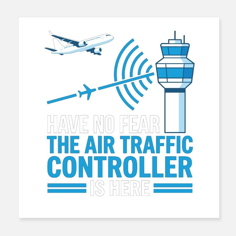 Air Traffic Controller Fluglotse Geschenk Poster 20x20 cm