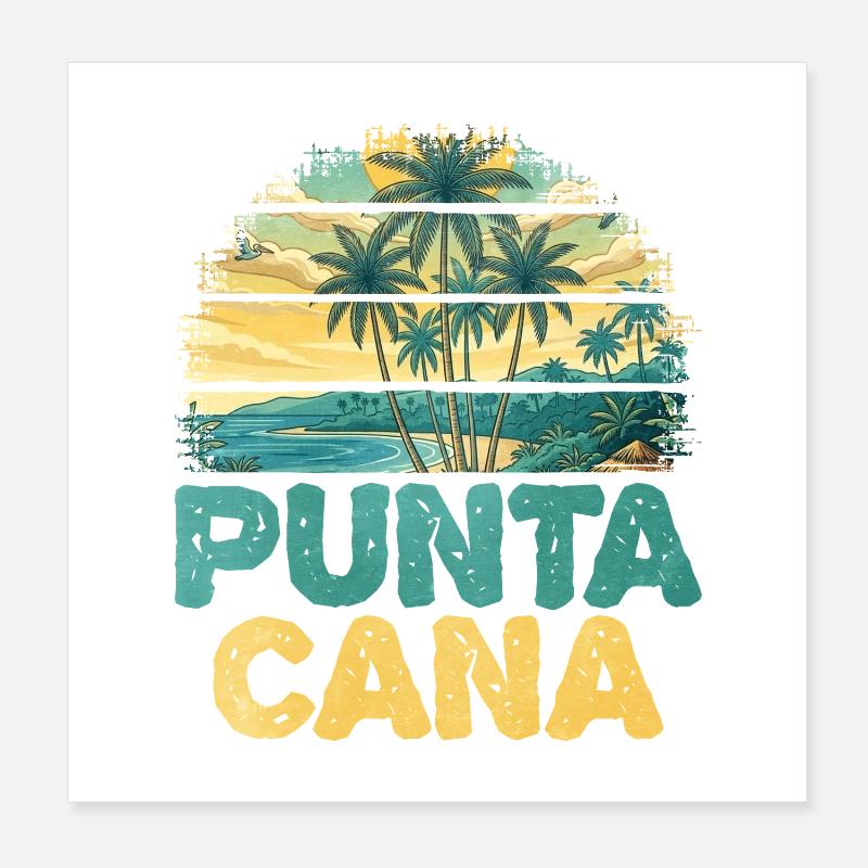 Œuvres d’art de la plage tropicale de Punta Cana Poster 20 x 20 cm