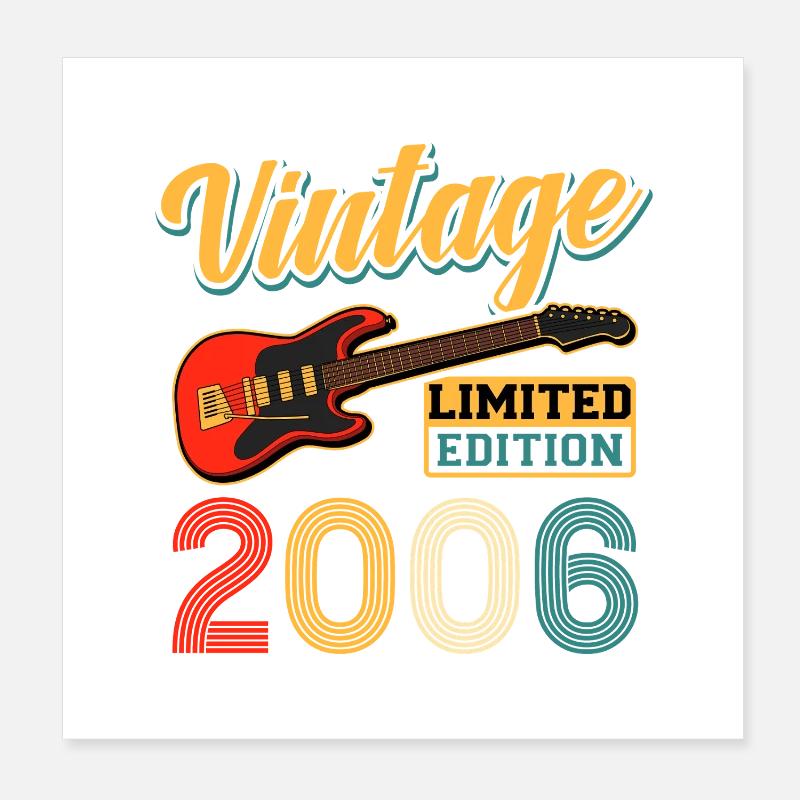 Vintage Guitar Limited Edition 2006 Design Poster 8" x 8" (20x20 cm)