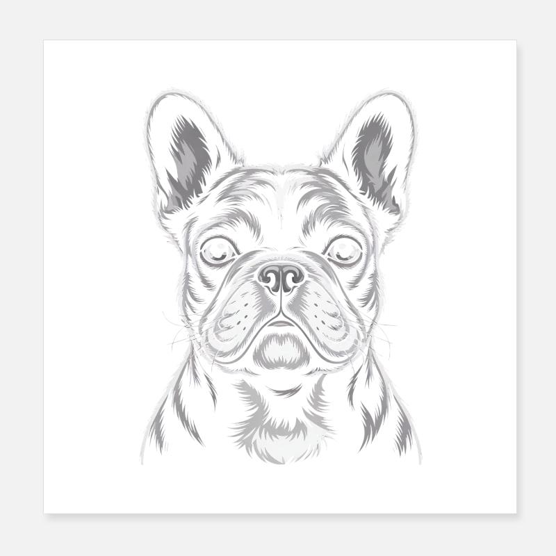 Bouledogue français Frenchie Poster 20 x 20 cm