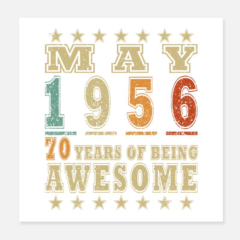 Birthday present May 1956 Poster 8" x 8" (20x20 cm)