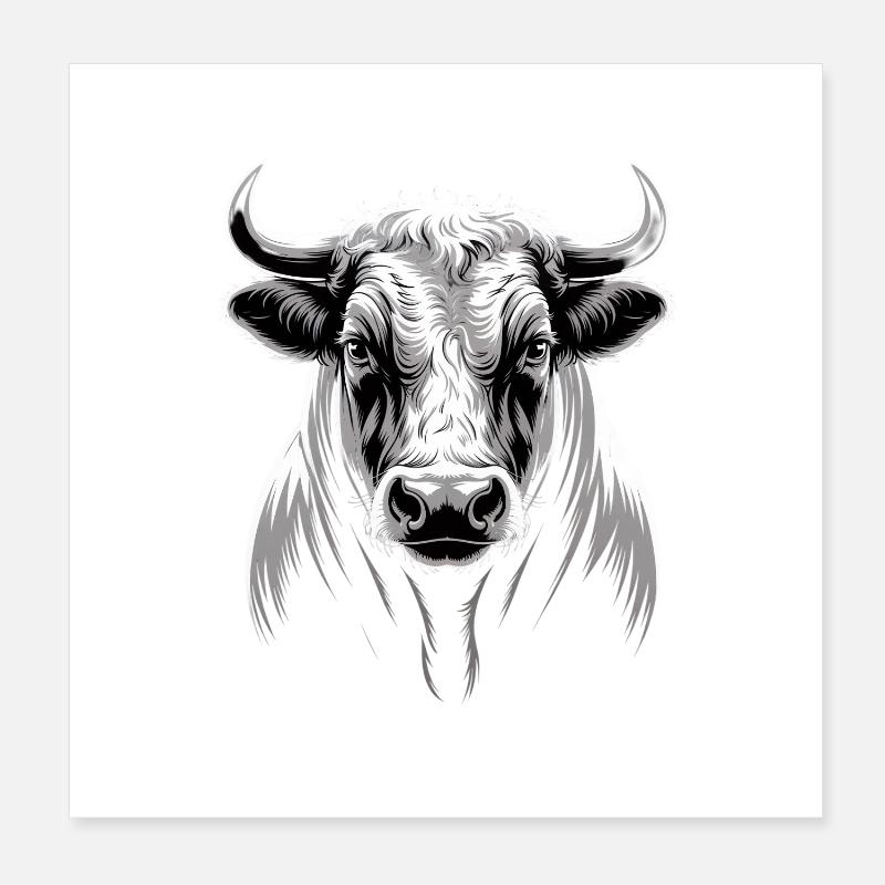Taureau Taureau Poster 20 x 20 cm