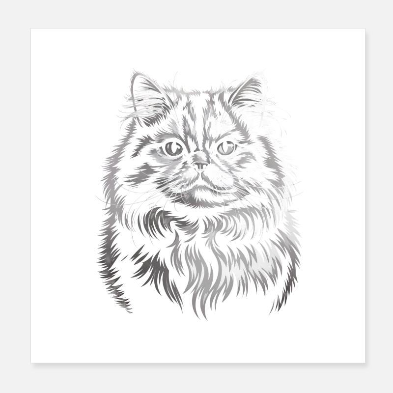 Katze Poster 20x20 cm