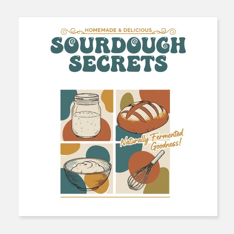 Les secrets du levain : la fermentation naturelle Poster 20 x 20 cm
