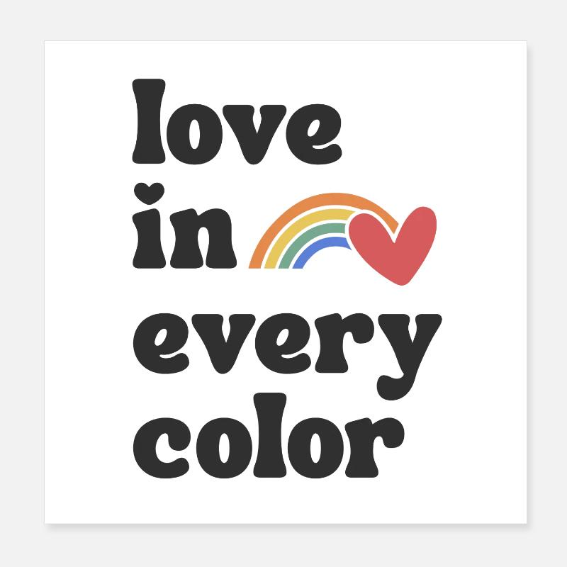 L’amour dans chaque Color Pride Poster 20 x 20 cm