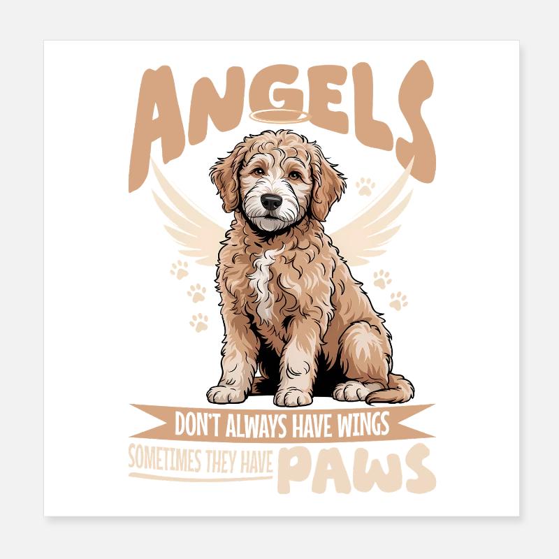 Race de chien Goldendoodle Poster 20 x 20 cm