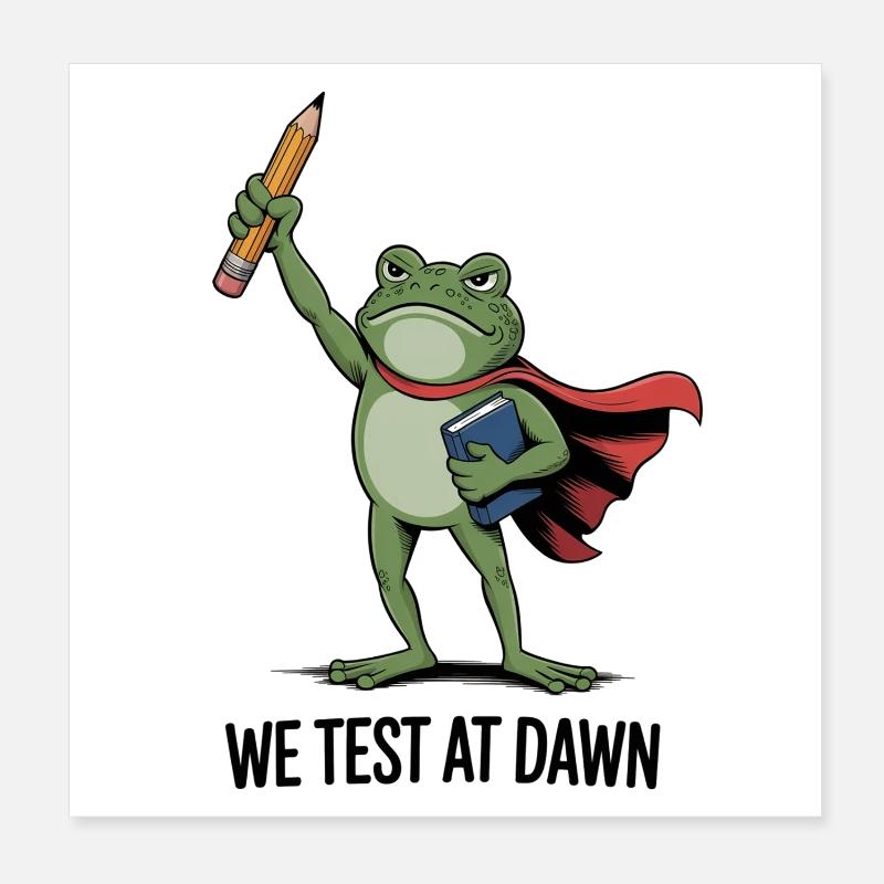 Héros de la Grenouille de Test de l’Aube Poster 20 x 20 cm