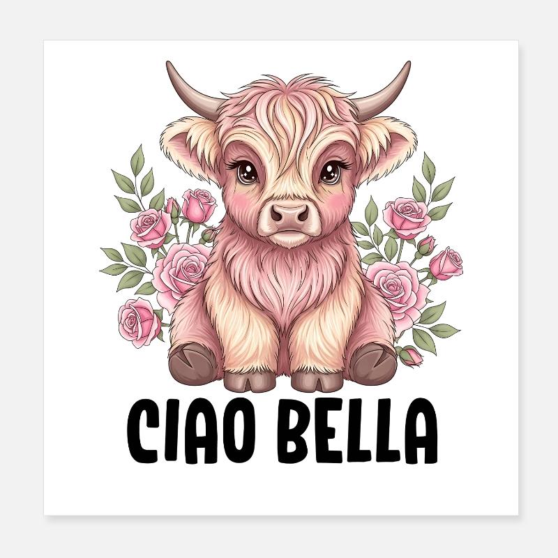 Ciao Bella Poster 20x20 cm