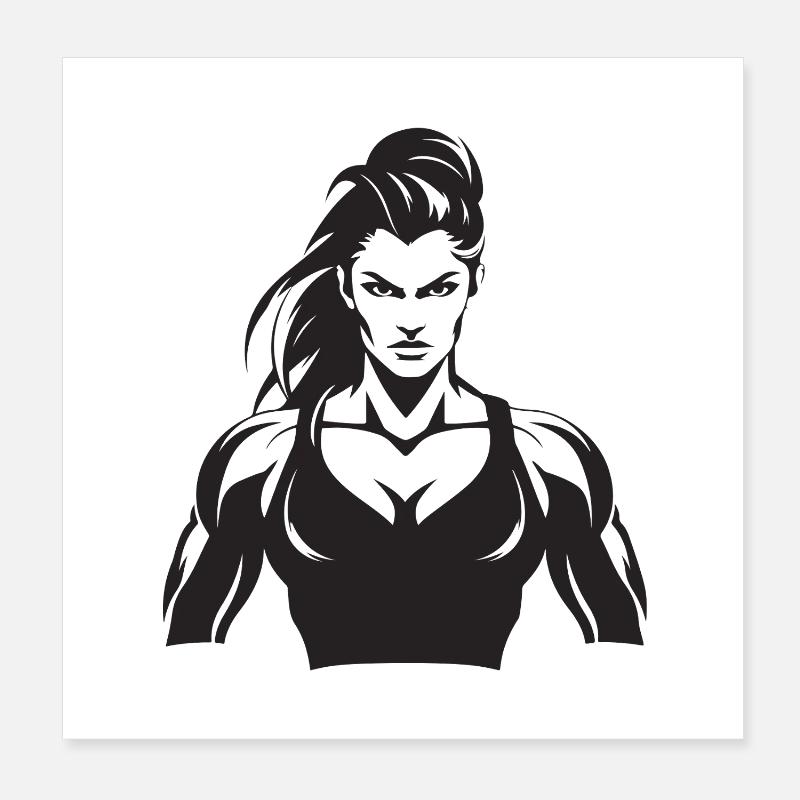 Muscles féminins Poster 20 x 20 cm