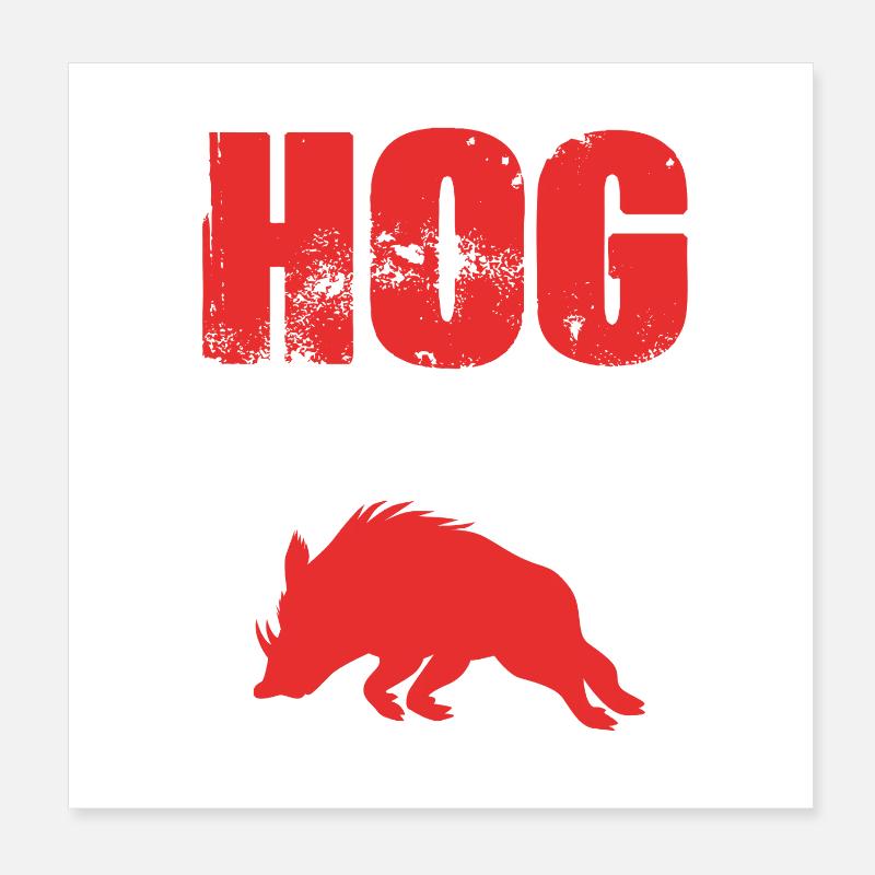 Wildschwein Jagd Poster 20x20 cm