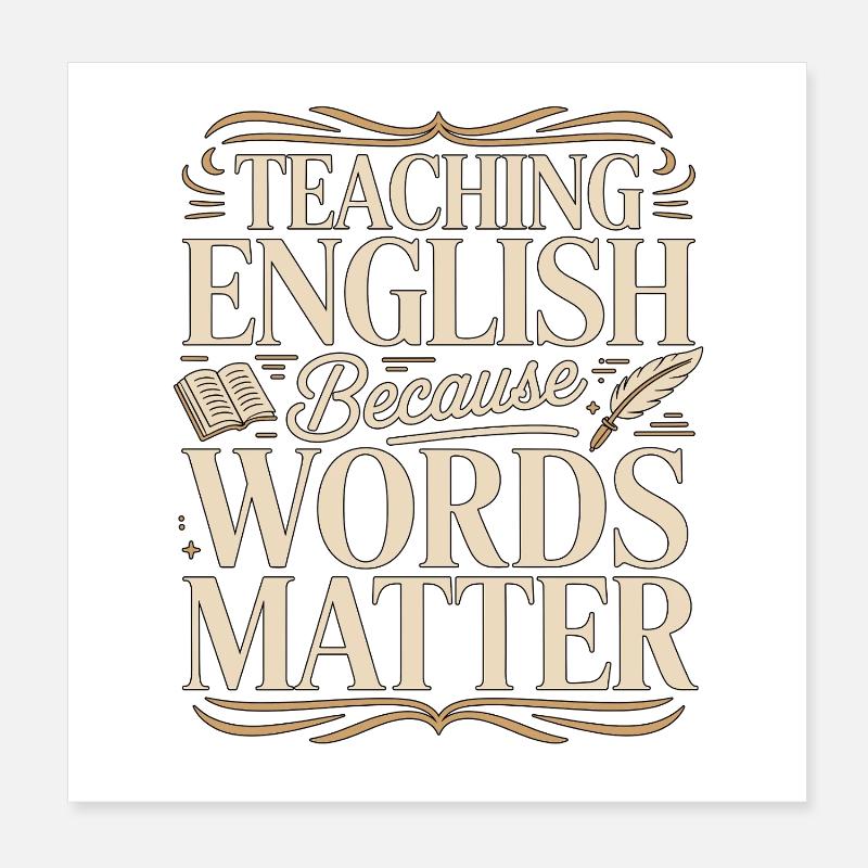 Enseignant d’ESL enseignant l’anglais parce qu’enseignant en ESL Poster 20 x 20 cm
