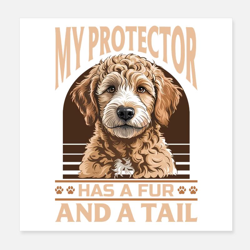 Race de chien Goldendoodle Poster 20 x 20 cm