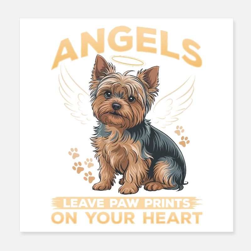 Yorkshire Terrier Yorkie Dog Breed Poster 20x20 cm