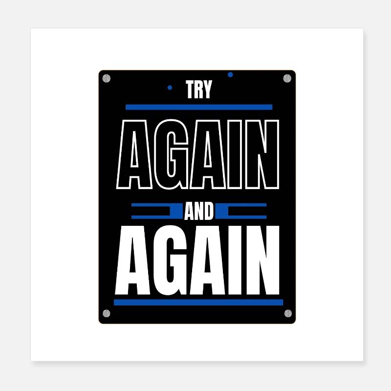 Try again Poster 8" x 8" (20x20 cm)