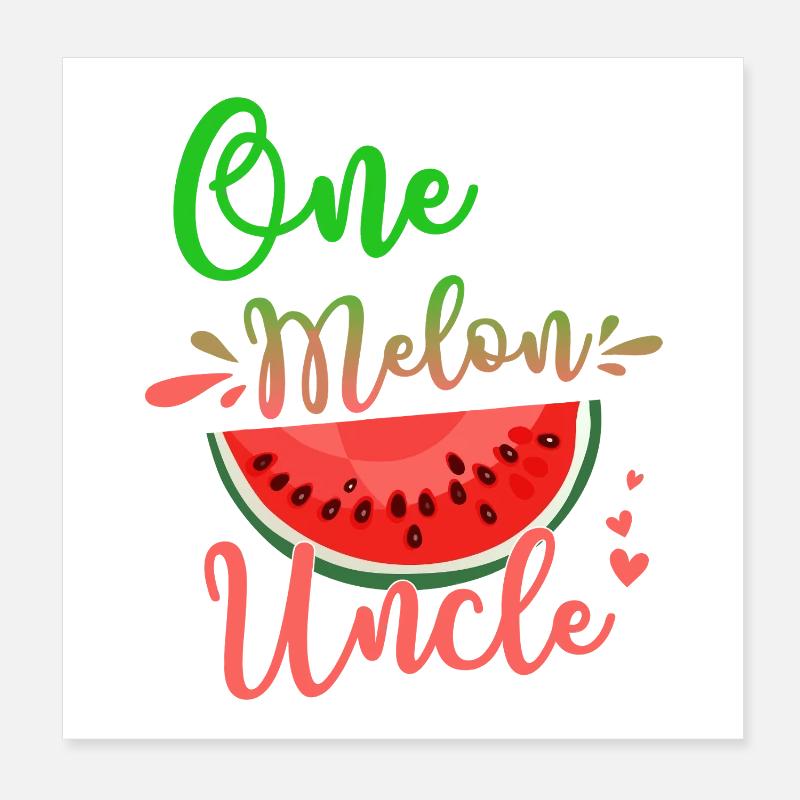 Un dans un melon, oncle Poster 20 x 20 cm