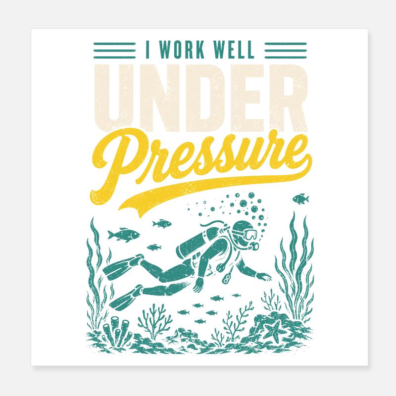 Chemise de plongeur sous pression Poster 20 x 20 cm