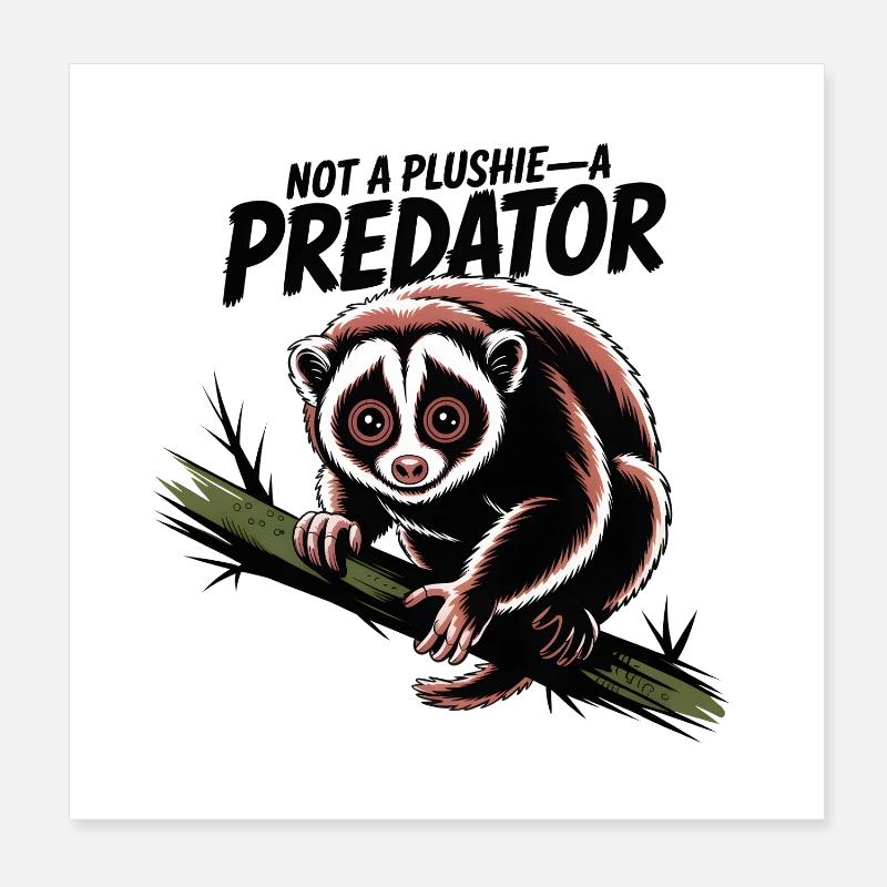 Not a Plush Toy | Plum Lobi Predator Poster 8" x 8" (20x20 cm)