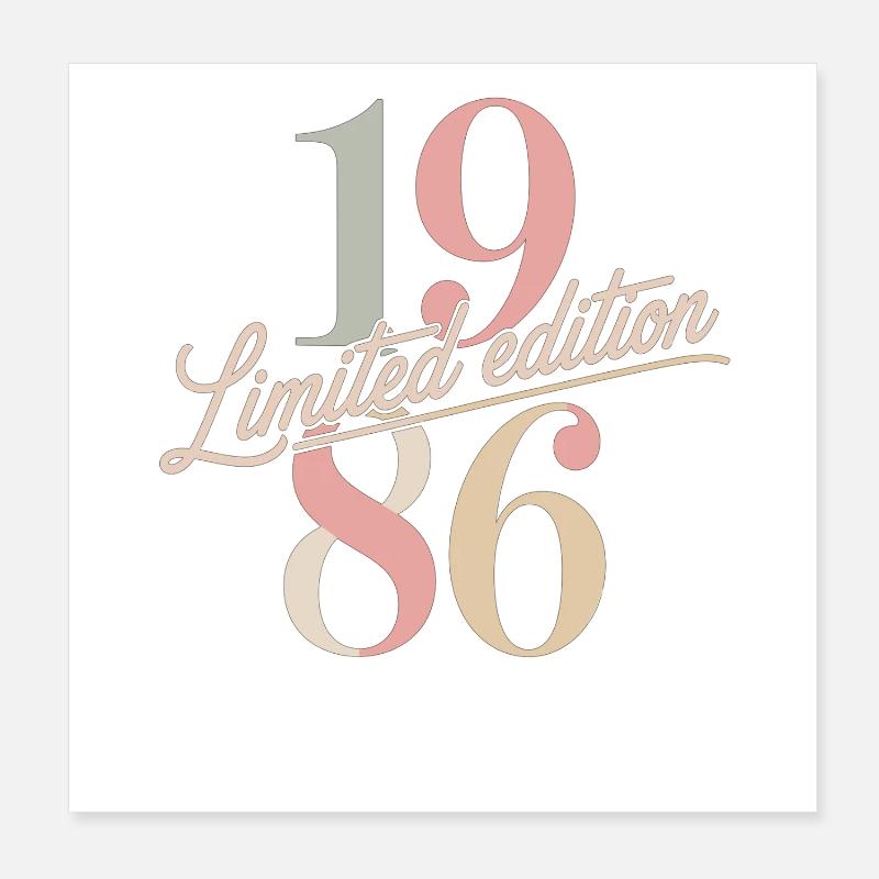 Édition limitée anniversaire 1986 Poster 20 x 20 cm