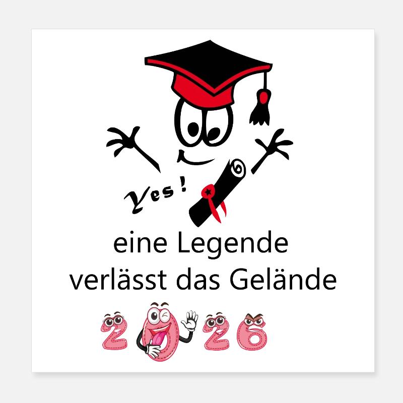 Schulabschluss 2026 Poster 20x20 cm