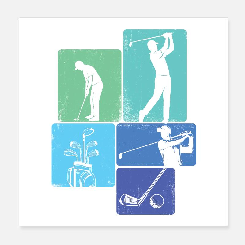 Scenic Golf Course Fairway Lover Style Poster 8" x 8" (20x20 cm)