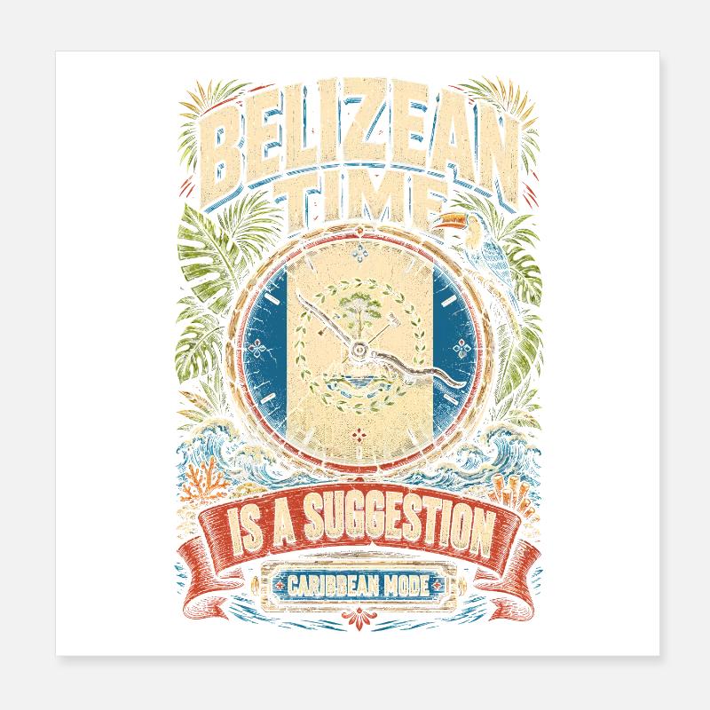 Belize Belizean Root Poster 8" x 8" (20x20 cm)