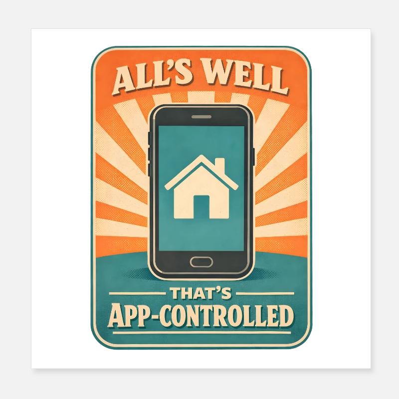 Alles gut per App | Smart Home Poster 20x20 cm