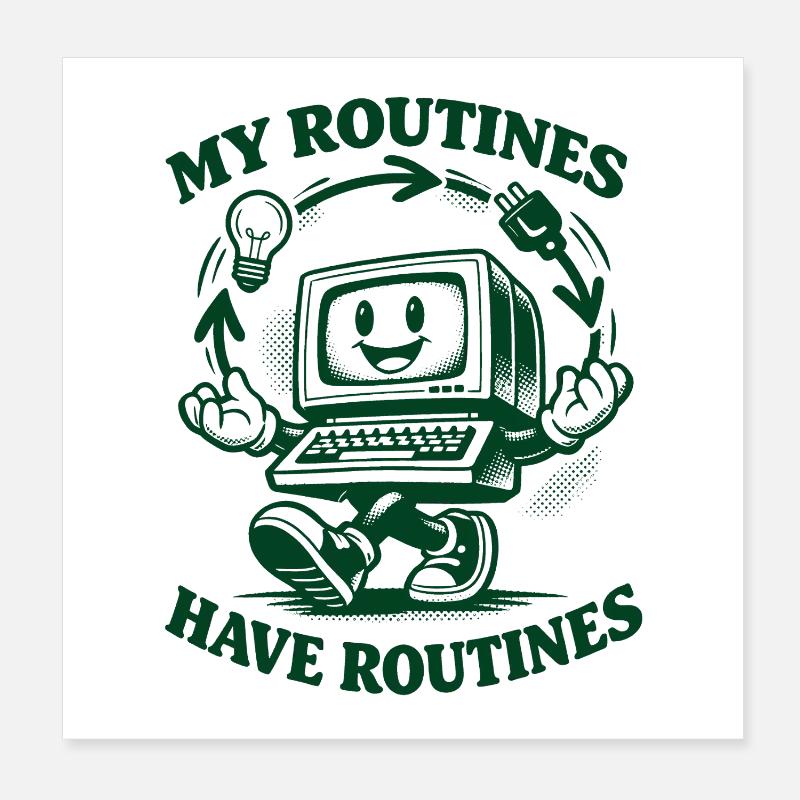 Routines pour Routines | Automatisation Poster 20 x 20 cm
