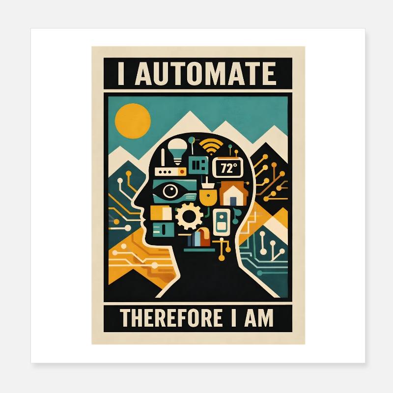 Ich automatisiere | Smart Home Technik Poster 20x20 cm