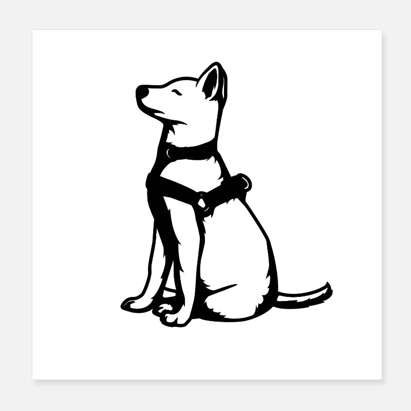 Chien de berger Poster 20 x 20 cm