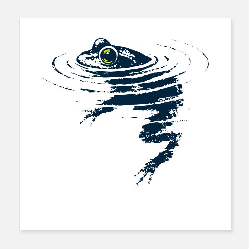 Chill frog Poster 8" x 8" (20x20 cm)