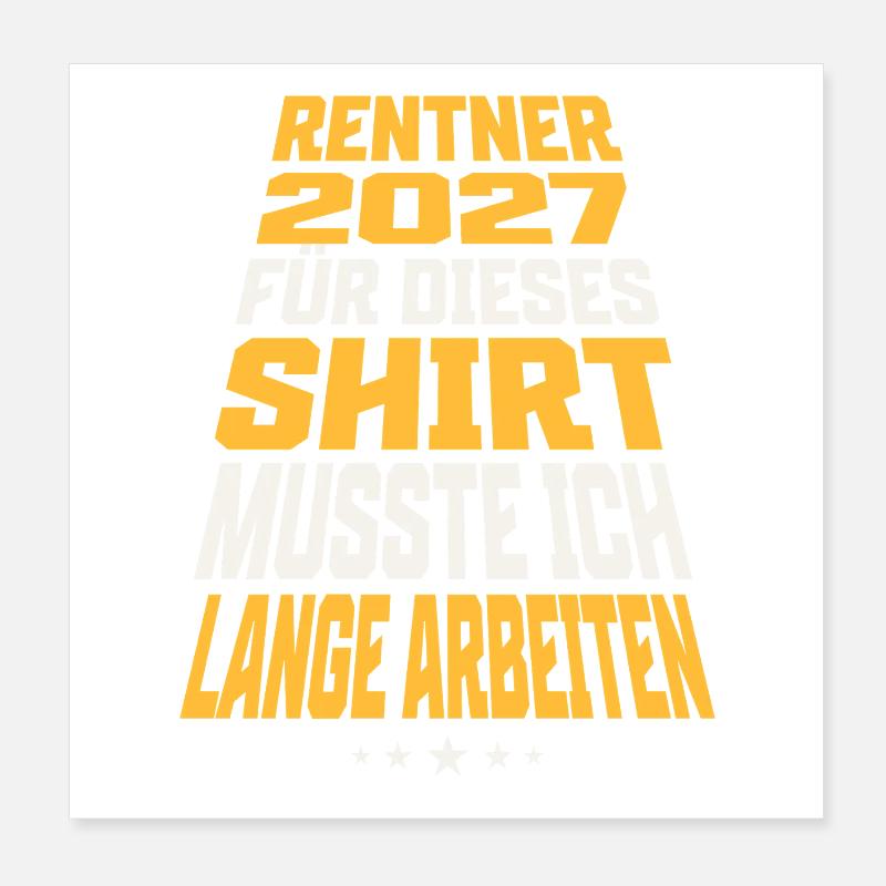 Retraités 2027 Poster 20 x 20 cm