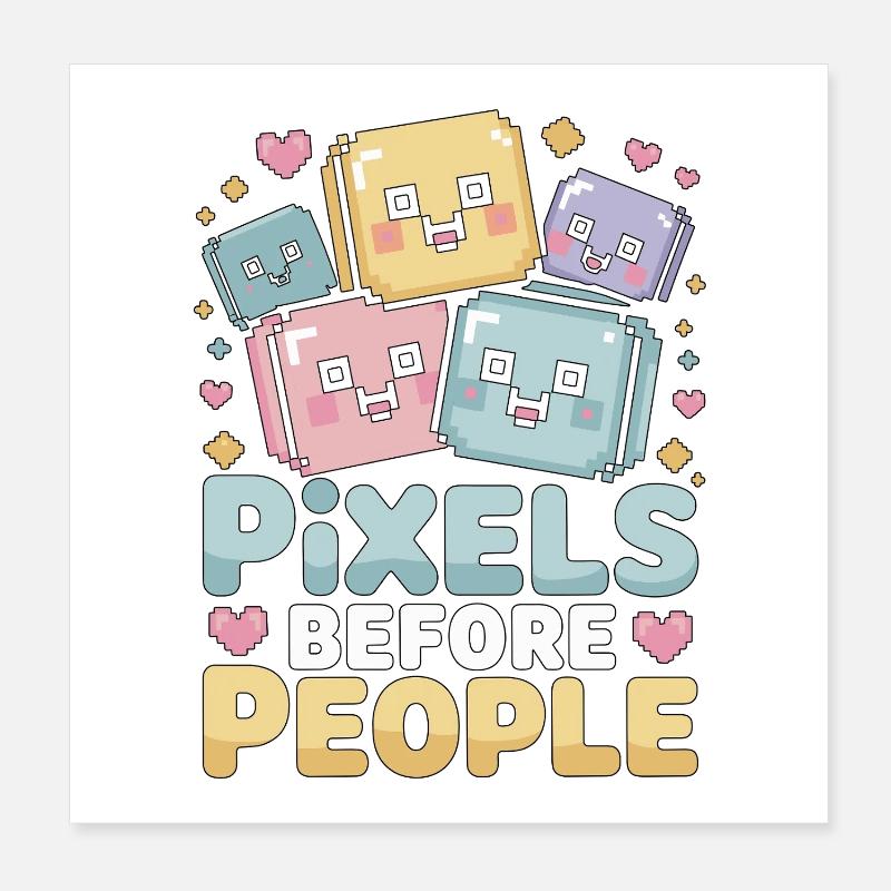 Graphiste Pixels avant Designer de marque Poster 20 x 20 cm