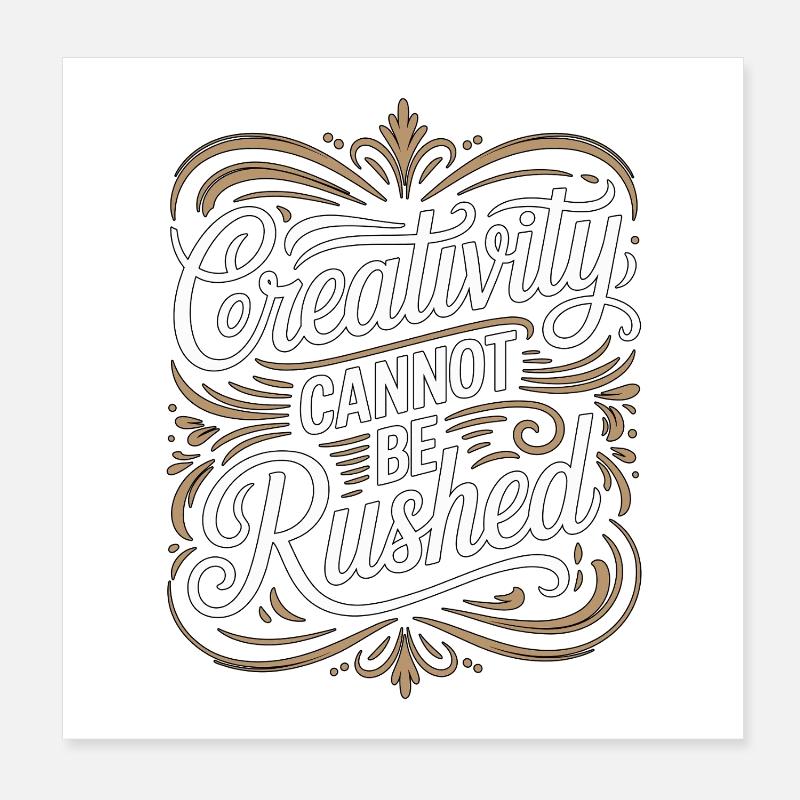 Graphic Designer Creativity Cannot Visual Artist Poster 8" x 8" (20x20 cm)