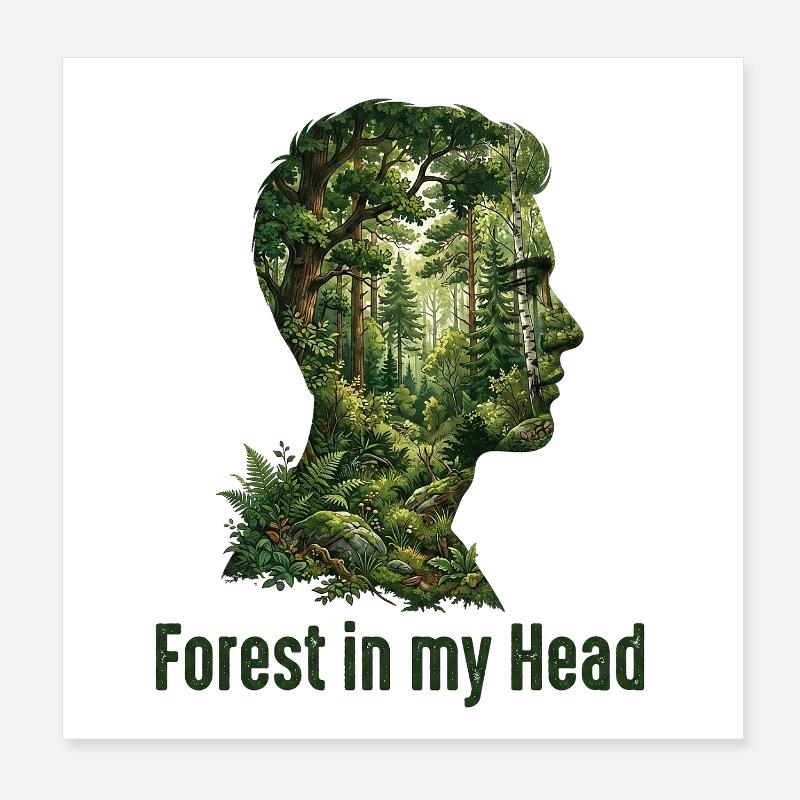 Forest Lover Poster 8" x 8" (20x20 cm)