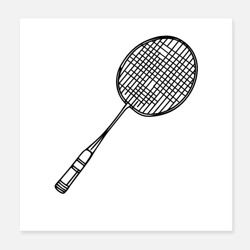 Raquettes de badminton Poster 20 x 20 cm