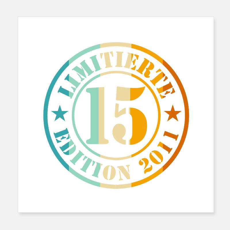 15e anniversaire Poster 20 x 20 cm